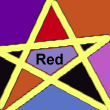 黄色五角星red闪图设计